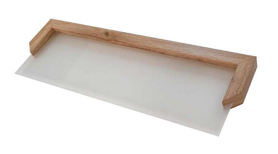 Wandregal – AURIS I – 60 cm Modernes Hängeregal-Set aus Glas und Holzoptik