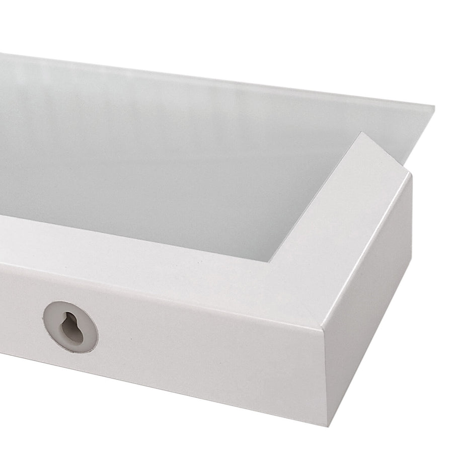 Wandregal – AURIS I – 60 cm Modernes Hängeregal-Set aus Glas und Holzoptik