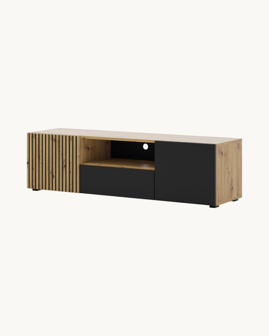 TV-Lowboard – AURIS I – Holzoptik mit Push-to-Open
