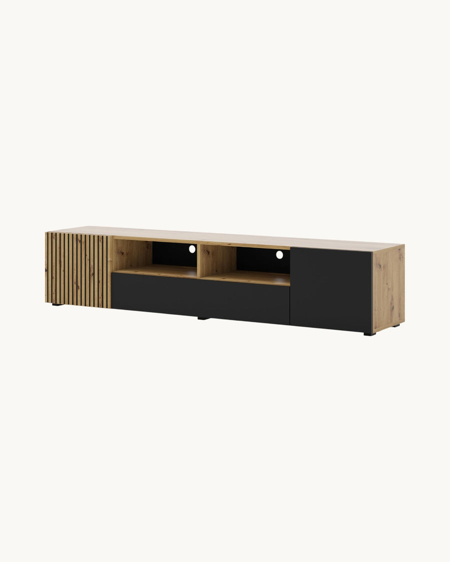 TV-Lowboard – AURIS I – Holzoptik mit Push-to-Open