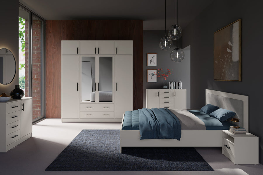 Kleiderschrank mit Spiegel – SMART 01 – Moderner Schlafzimmerschrank