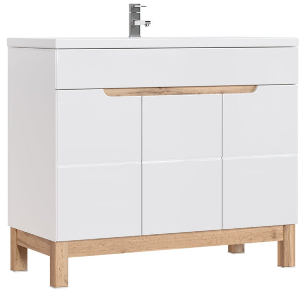 Waschtischunterschrank – BALI – Griffloser Badunterschrank 100 cm