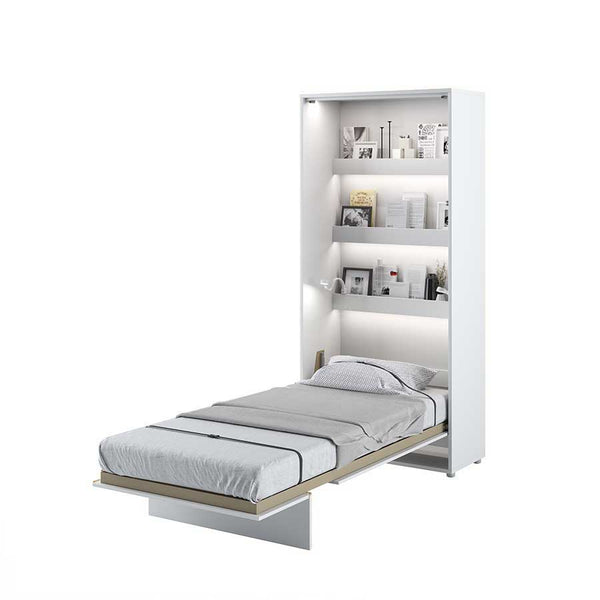 BED CONCEPT Klappbett – 90x200 cm – Vertikales Wandbett mit Metallrahmen