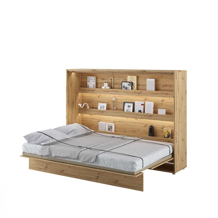 Klappbett – BED CONCEPT – Horizontales Wandbett 140×200 cm mit Metallrahmen