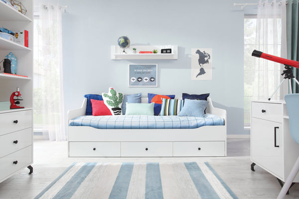 Schlafzimmer Set – 4 Teile – BERGEN System – Weiß – Modern & Funktional Ohne Matratze