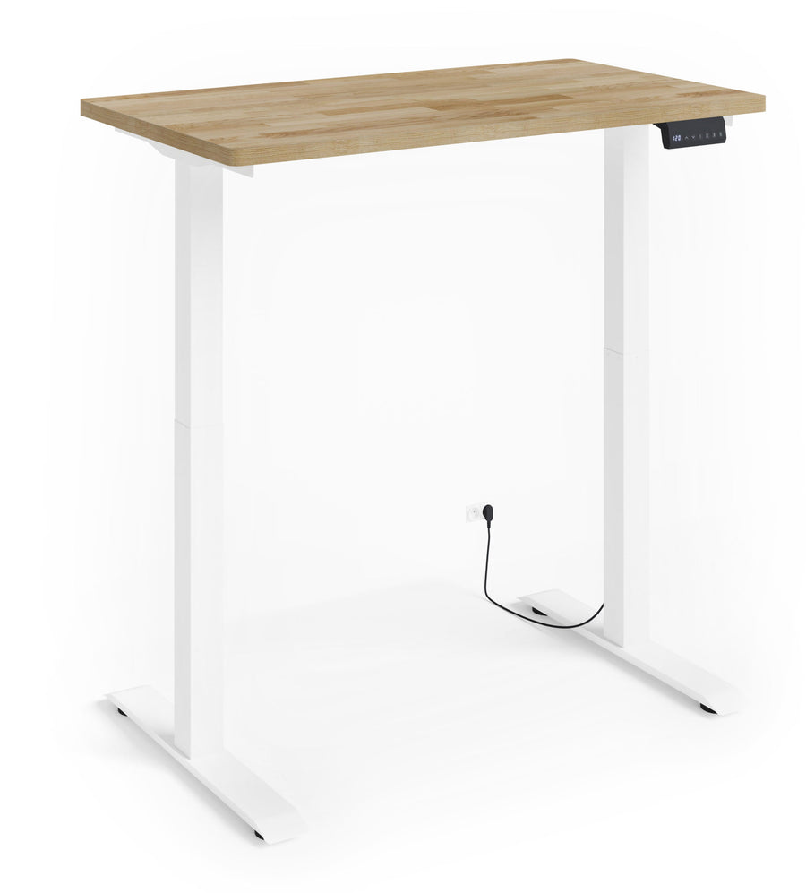 Schreibtisch – BIM NATURAL – Höhenverstellbar mit Massivholzoptik