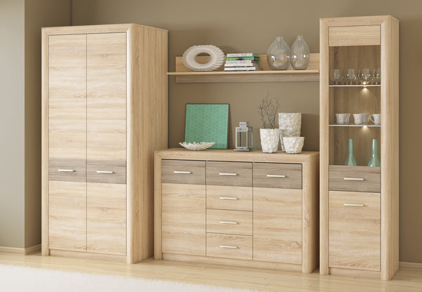 Wohnzimmer Set 4-teilig – CASTEL – Elegantes Wohnambiente mit zeitlosem Stauraum-Design