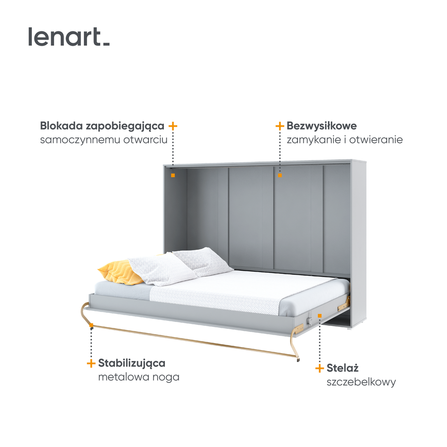 Klappbett – CONCEPT PRO – Horizontales Wandbett mit Komfortfunktion