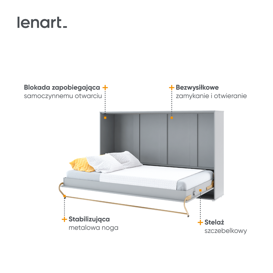Klappbett – CONCEPT PRO – Horizontales Wandbett mit Komfortfunktion