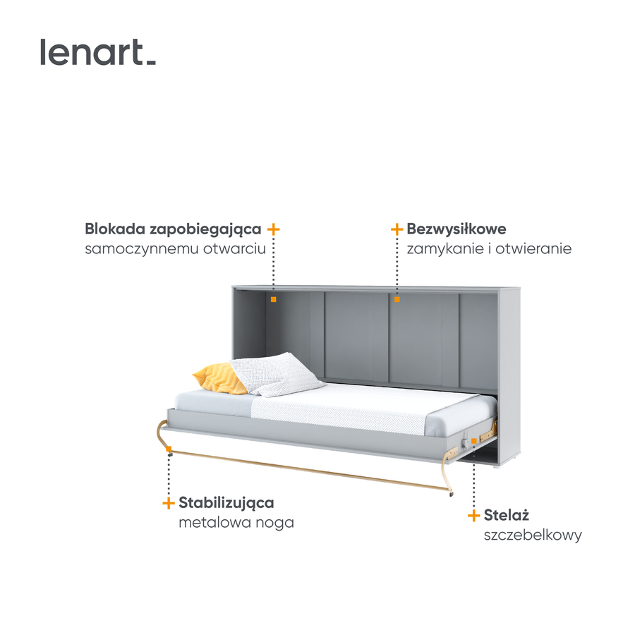 Klappbett – CONCEPT PRO – Horizontales Wandbett mit Komfortfunktion