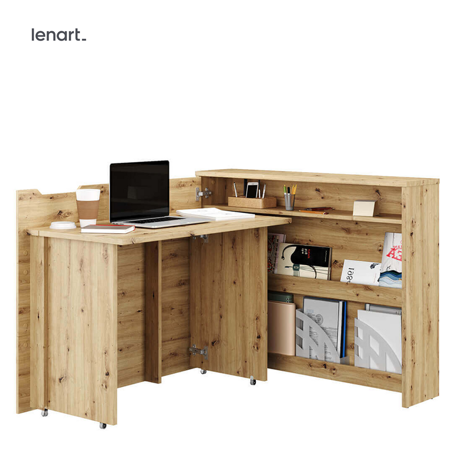 Schreibtisch – WORK CONCEPT – Klappbarer Computertisch mit Stauraum