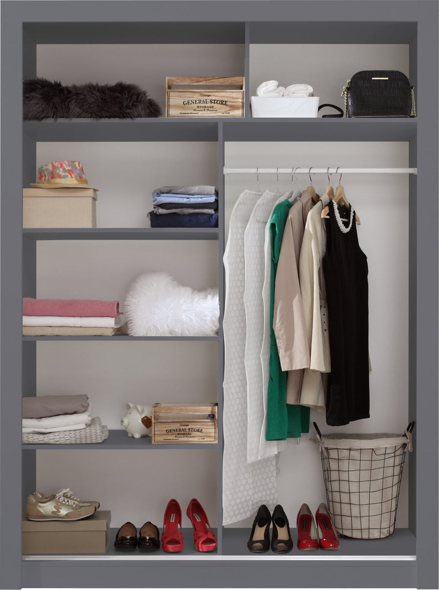Kleiderschrank – DUCA – Moderner Schwebetürenschrank mit Spiegel