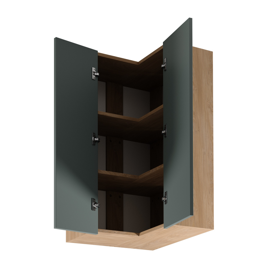 Eckhängeschrank – Livaro – G60N2 Grün / Sonoma Eiche