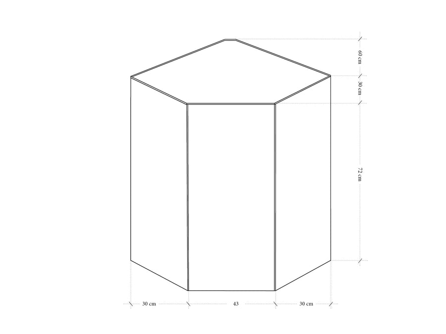Glanzia Eckhängeschrank 60 cm G60N – Weiß Hochglanz