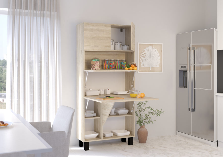 Sekretär – HOMI – Funktionaler Klappschreibtisch mit Regal