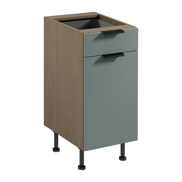 Unterschrank – Livaro – D40S1 P/L Grün / Dunkle Eiche