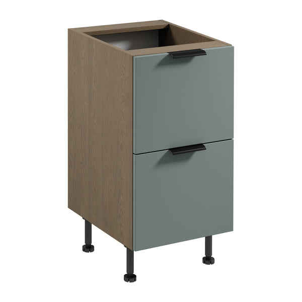Unterschrank – Livaro – D45S2 AX Grün / Dunkle Eiche