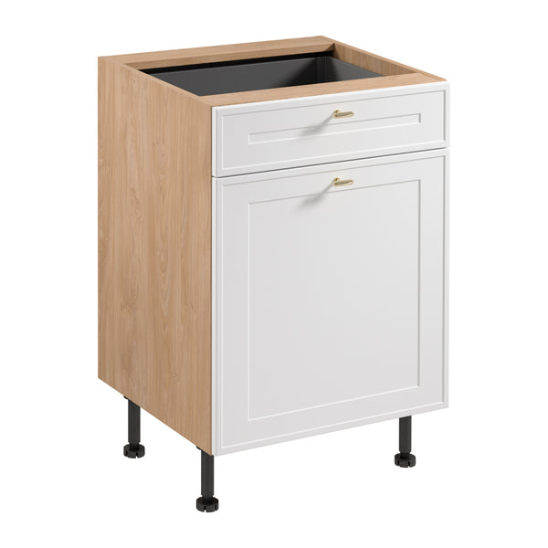 Unterschrank – Livaro – D60S1 P/L AX Weiß / Sonoma Eiche
