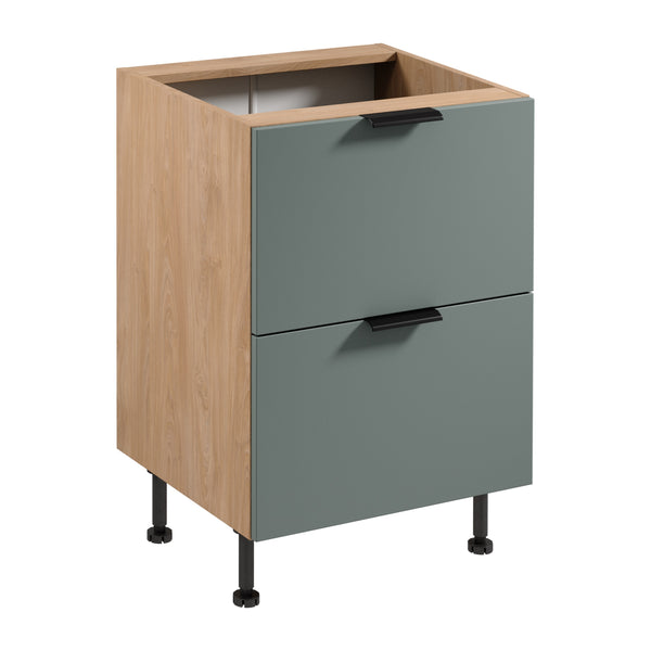 Unterschrank – Livaro – D60S2 AX Grün / Sonoma Eiche