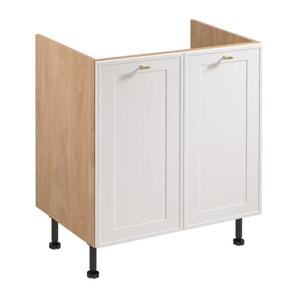 Spülenschrank – Livaro – D80Z Weiß / Sonoma Eiche