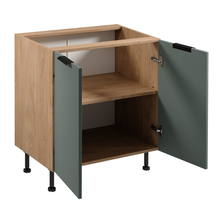 Unterschrank – Livaro – D80 Grün / Sonoma Eiche