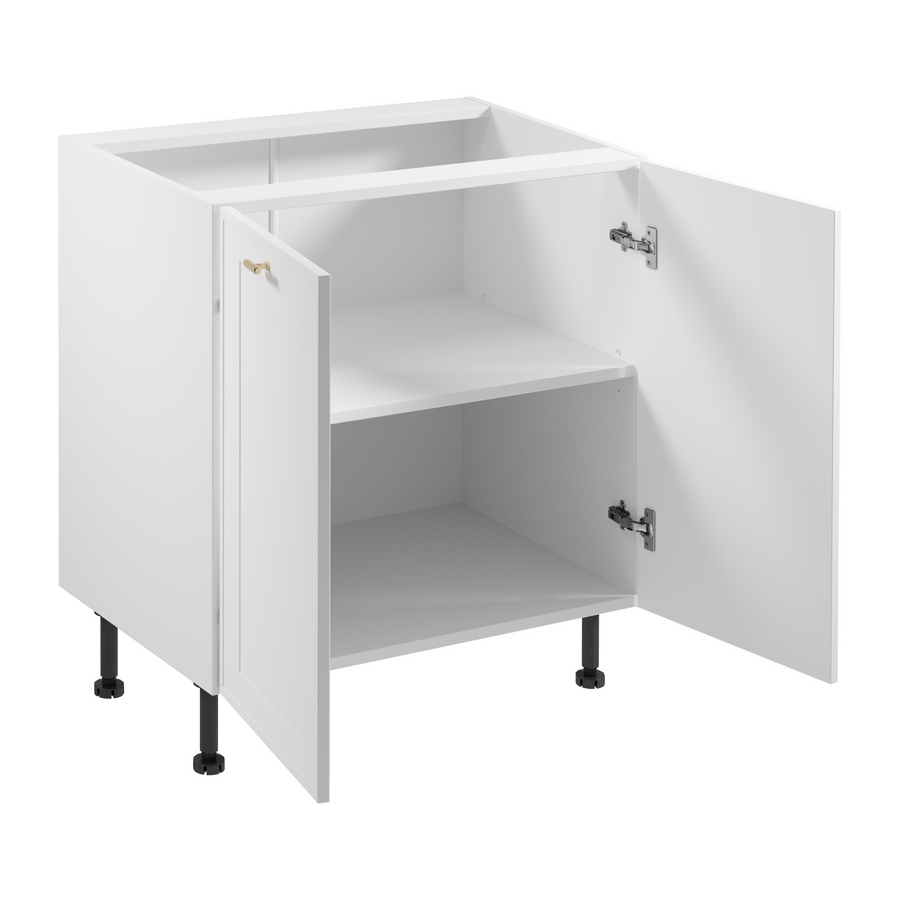 Unterschrank – Livaro – D80 Weiß / Weiß Rahmen