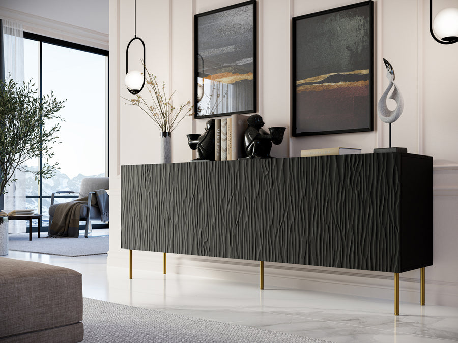 Kommode – JUNGLE I – Designer-Kommode mit gefrästen Fronten