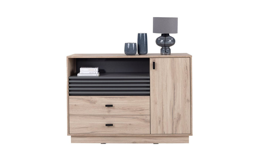 Wohnzimmer-Set – 6-teilig – ALLMO System – Sonoma Eiche – Wohn- und Arbeitsraum-Möbelpaket