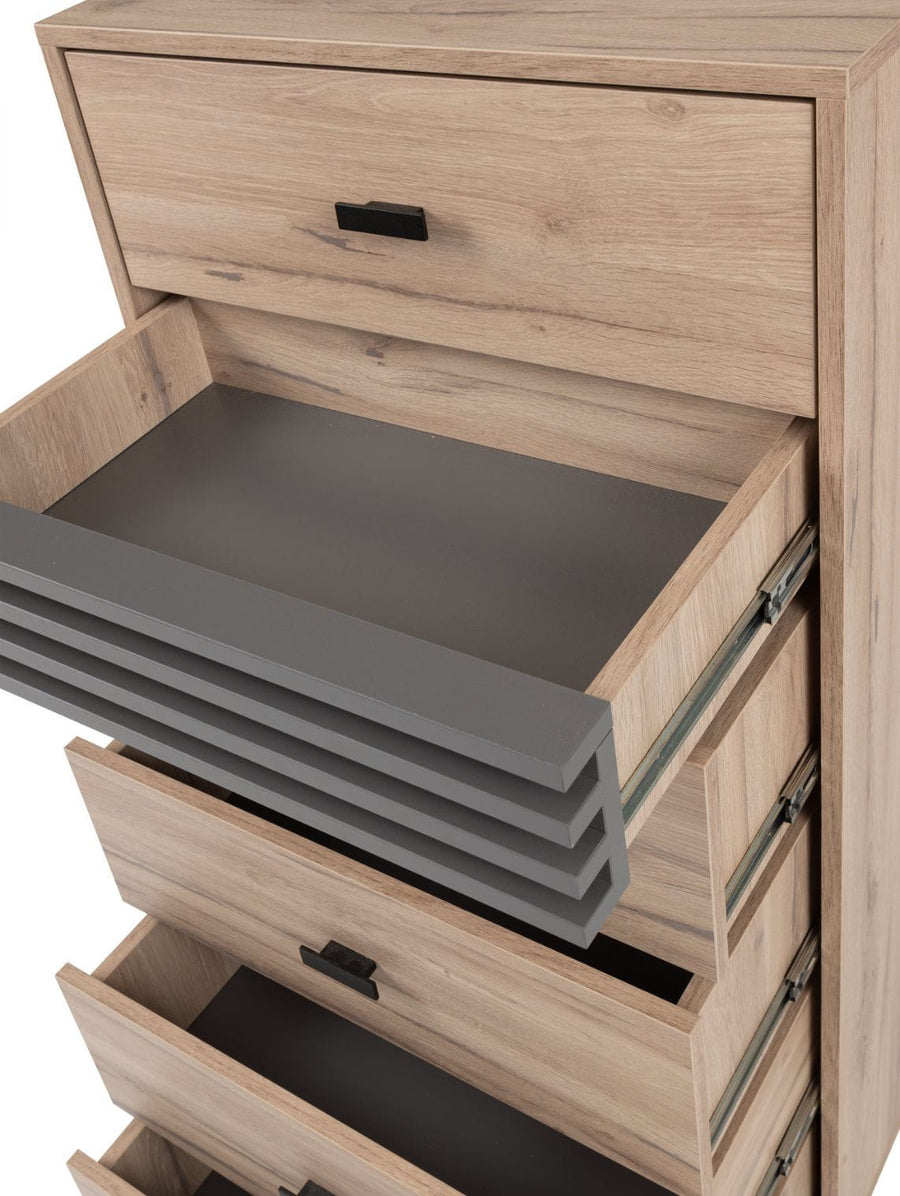 Kommode – ALLMO System 18 – hohe Stauraumkommode mit Schubladen