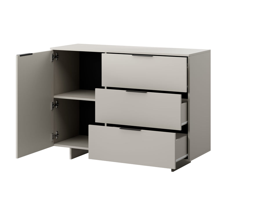 Kommode – CALMA – 120 cm, elegantes Sideboard mit Türen und Schubladen