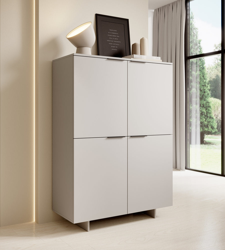 Kommode – CALMA – 100 cm, viertüriges Sideboard mit Stauraum