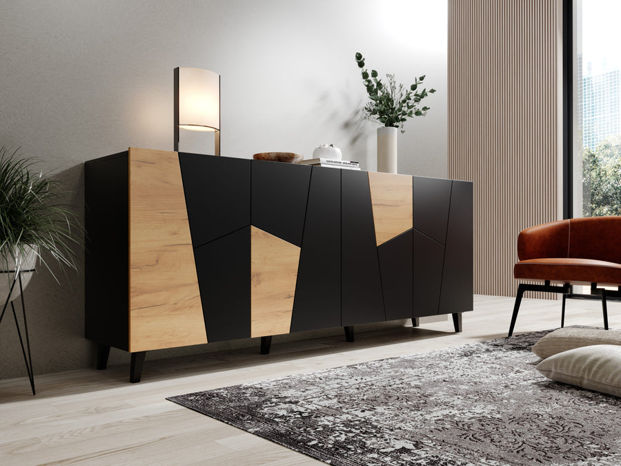 Kommode – VITRAIL – 200 cm, modernes Sideboard mit Mosaikfront