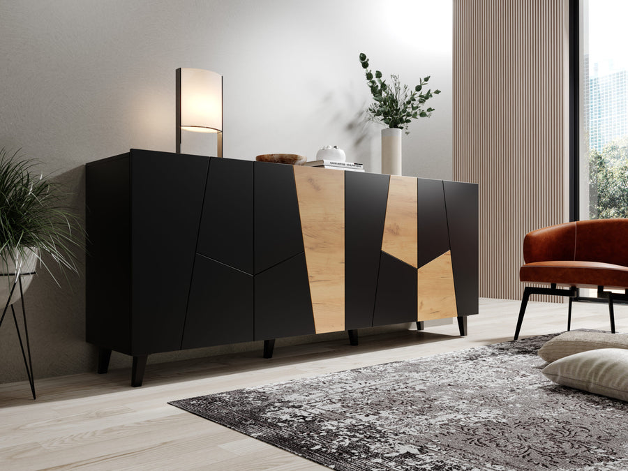 Kommode – VITRAIL – 200 cm, modernes Sideboard mit Mosaikfront
