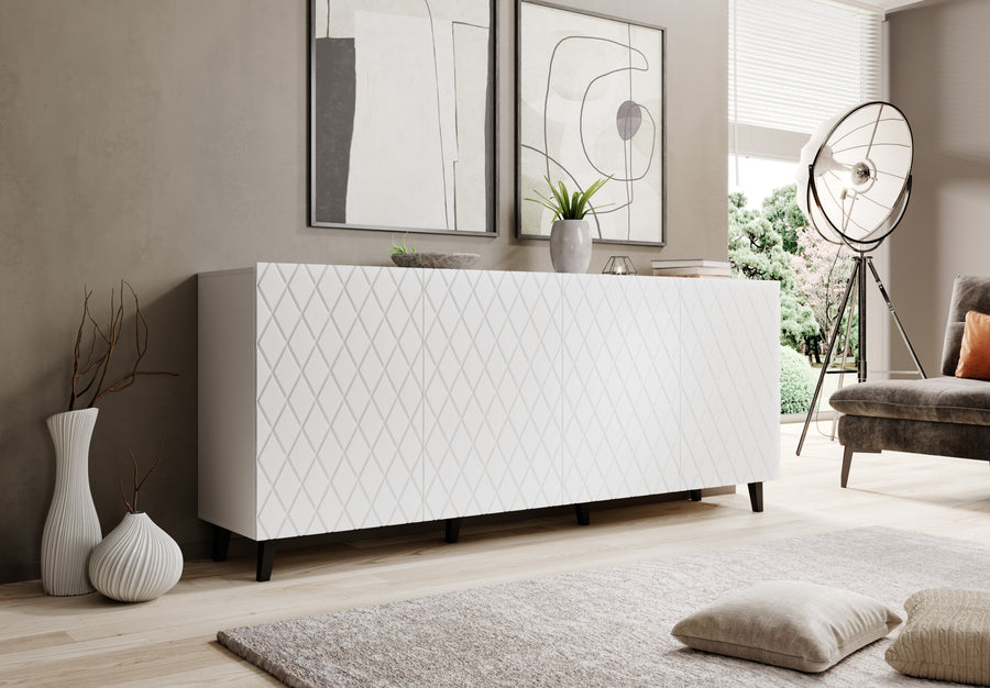 Sideboard – LOCO – 200 cm, modernes Design mit 4 Türen