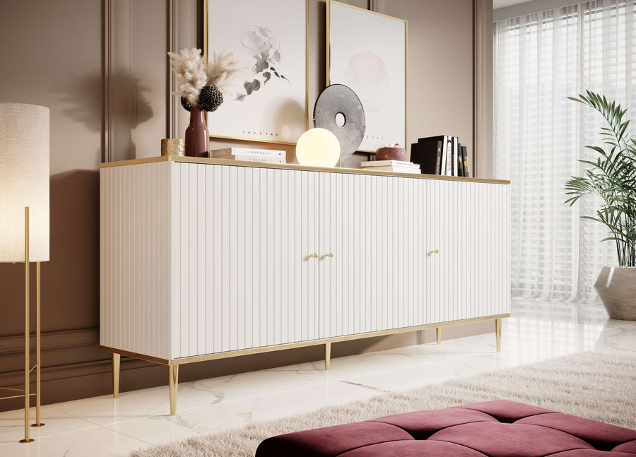 Kommode – GLAMOUR – Elegantes Design 180 cm mit gefrästen Fronten
