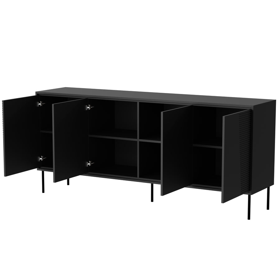 Kommode – ABUDABI – 200 cm, modernes Sideboard mit Metallfüßen