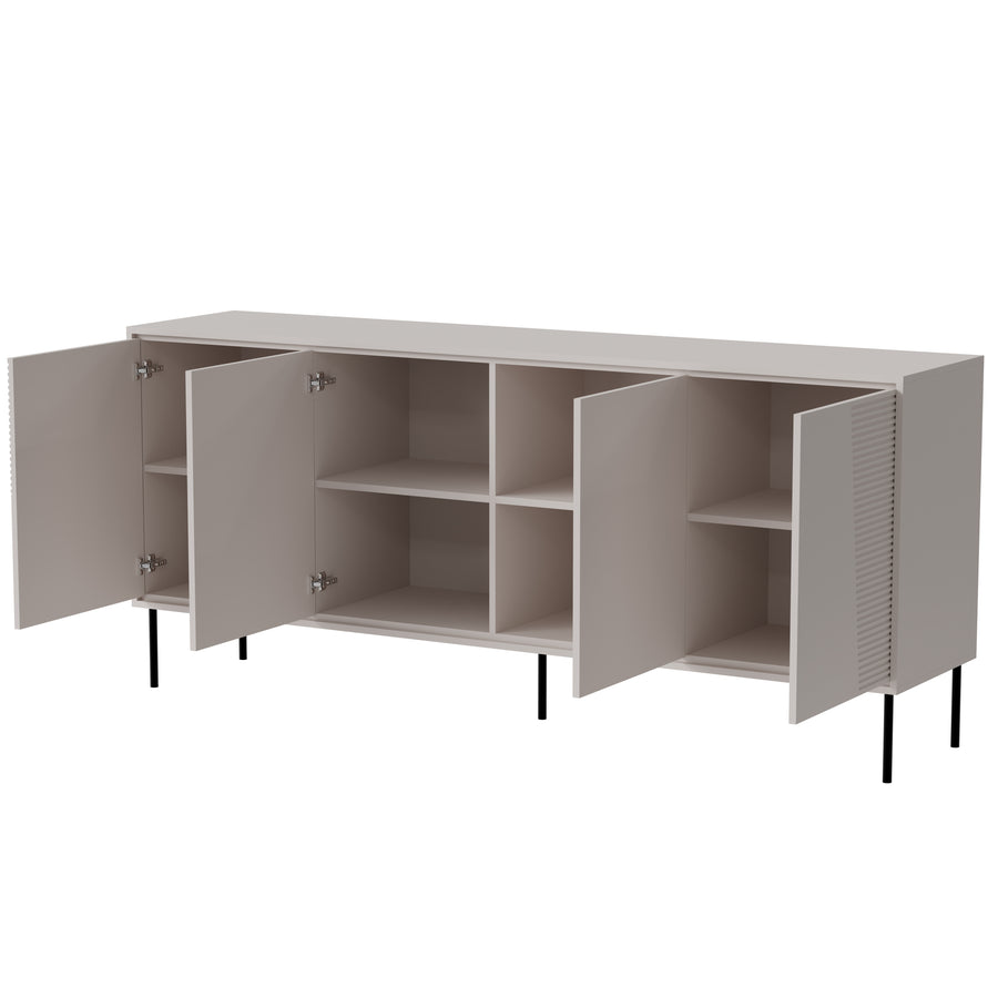 Kommode – ABUDABI – 200 cm, modernes Sideboard mit Metallfüßen