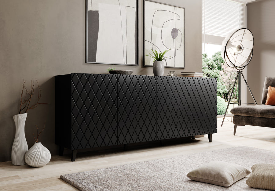 Sideboard – LOCO – 200 cm, modernes Design mit 4 Türen