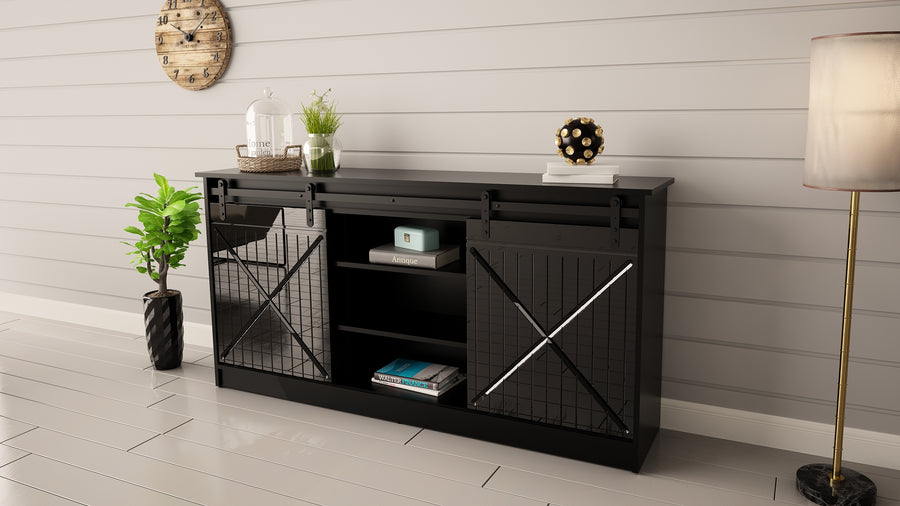 Kommode – GRANERO I – Design-Schrank mit Schiebetüren 160 cm