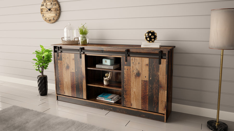 Kommode – GRANERO I – Design-Schrank mit Schiebetüren 160 cm