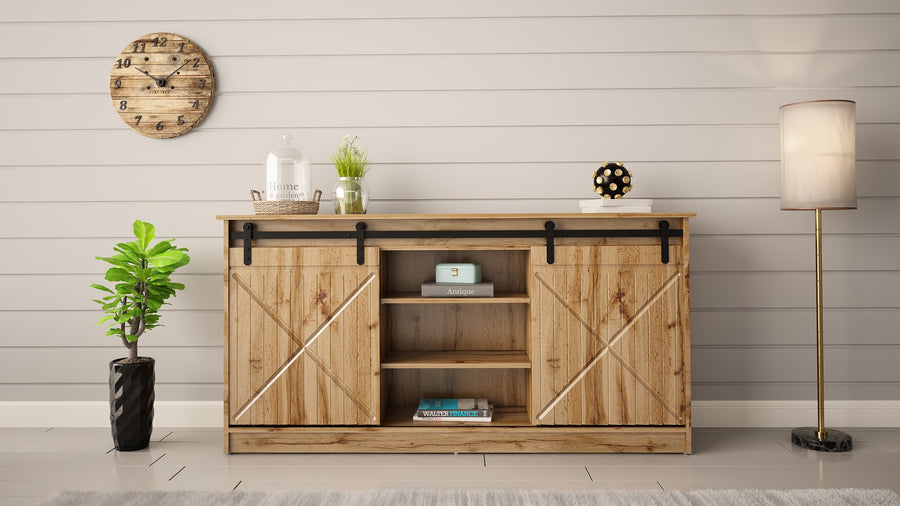 Kommode – GRANERO I – Design-Schrank mit Schiebetüren 160 cm