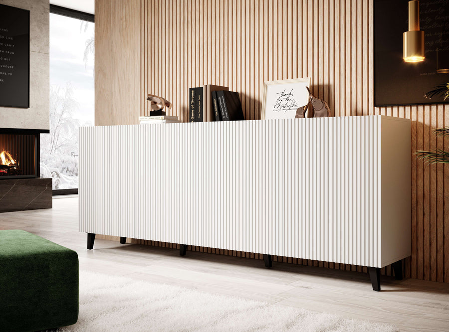 Kommode – PAFOS I – Elegante Anrichte mit Fräsfronten 200 cm