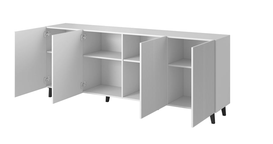 Kommode – PAFOS I – Elegante Anrichte mit Fräsfronten 200 cm