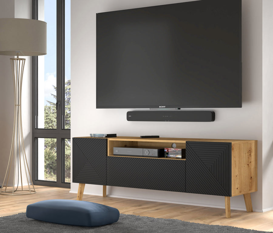 TV-Lowboard – LUXI – Fernsehschrank im Loft-Stil