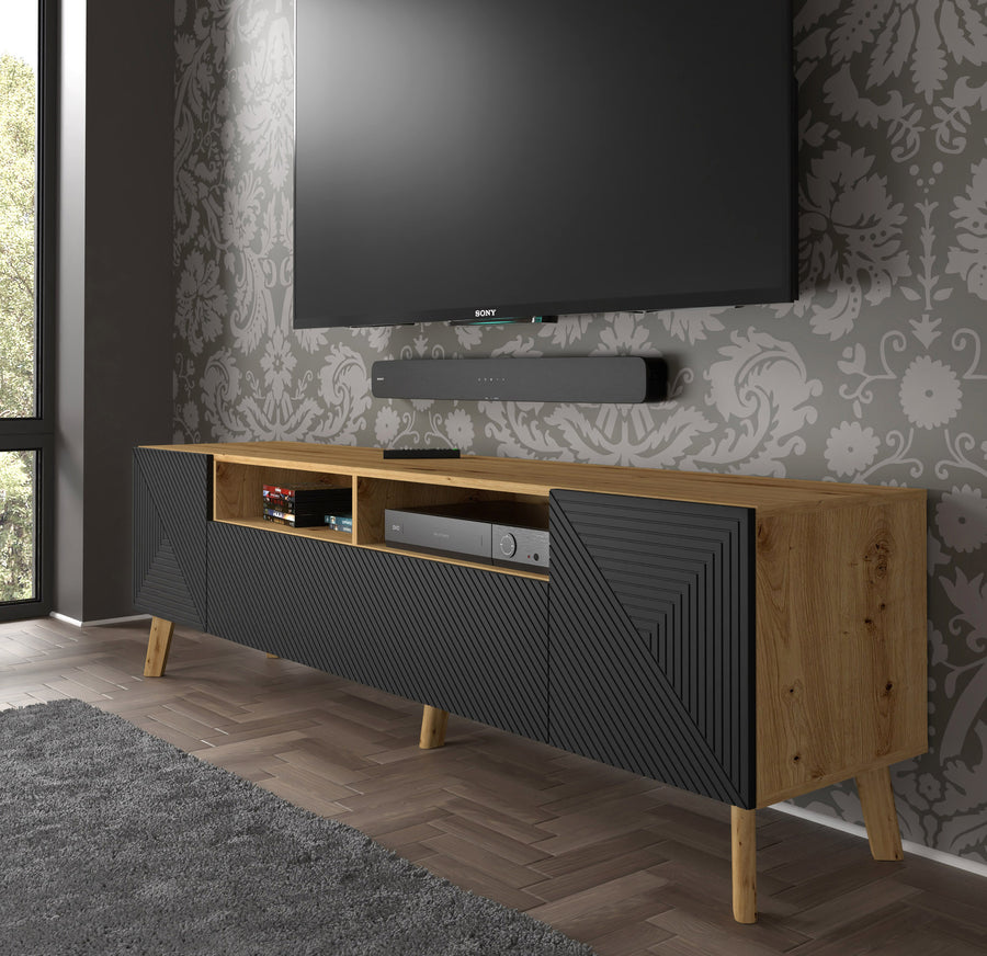 TV-Lowboard – LUXI – Fernsehschrank im Loft-Stil