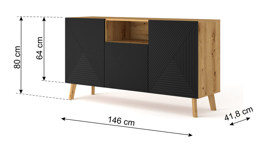 Kommode – LUXI – stilvolles Sideboard im Loft-Design