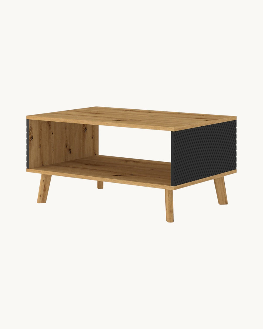 Couchtisch – LUXI – 90 cm Loft-Stil Holzoptik