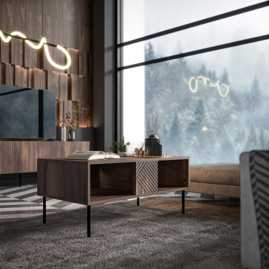 Couchtisch – NOCCIOLA – 100 cm, moderner Wohnzimmertisch im Art-Déco-Stil