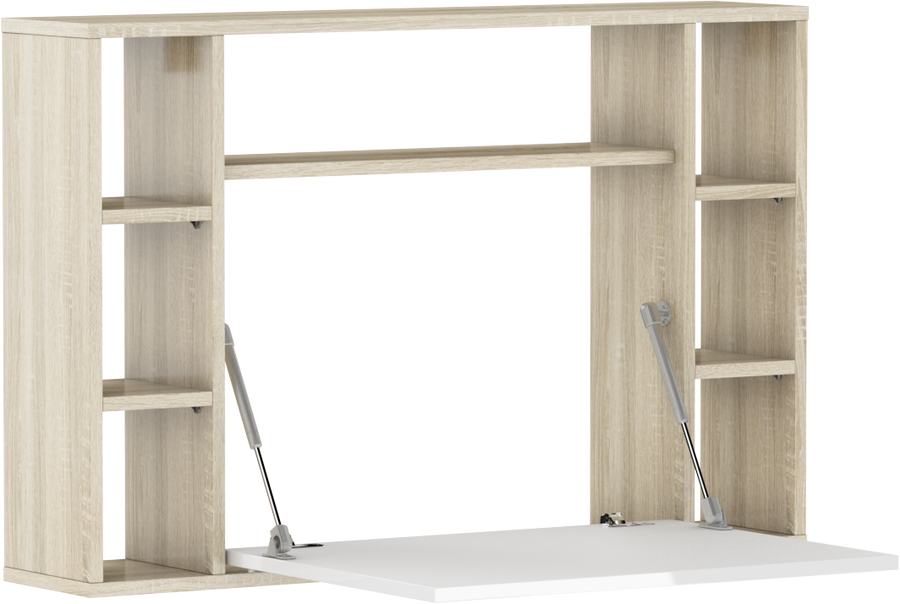 Wandklapptisch – MUSE – Funktionales Hängeregal mit Arbeitsplatz