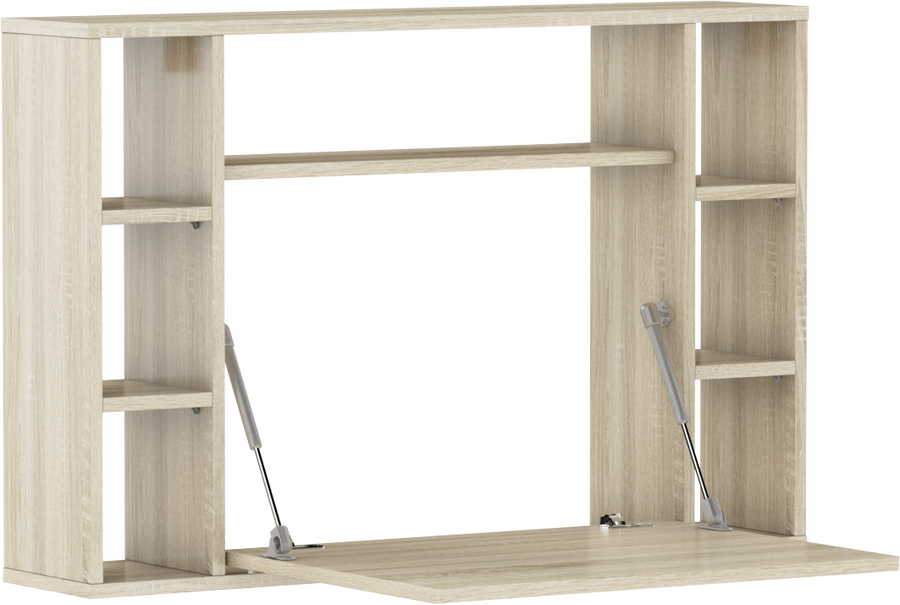Wandklapptisch – MUSE – Funktionales Hängeregal mit Arbeitsplatz